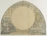 Apparition de la Vierge au curé d'Ars, 1930, projet pour la chapelle du Coeur du saint curé d'Ars à Ars-sur-Formans by Georges Décote, Crayon et aquarelle sur papier, sold Sep 2022