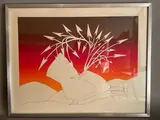 La lecture de journal by Jean-Michel Folon, Lithographie en couleurs, sold Sep 2022