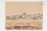 Chartres by Daniel Urbain Dourouze, Aquarelle signée et datée, sold Jul 2020