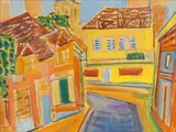 Vue d'un angle de rue by Louis Latapie, Aquarelle sur papier, sold Jul 2020