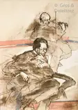 Musiciens by Claude Weisbuch, Lithographie signée en bas à droite numérotée, sold Jul 2020