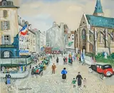 Église Saint Medard à Paris by Lucien Génin, Gouache sur papier, sold Jun 2023