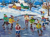 Out Having Fun by Rod Charlesworth, oil on board, sold Aug 2019