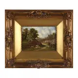 Rocky Lane, Aston, Staffordshire by Henry Harold Vickers, Oil on artist's board, sold Feb 2023