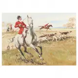 Fox Hunting Scene by Sam Savitt, Oil on board, sold Feb 2023