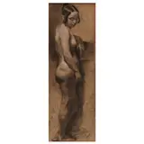 Standing Nude by Nicolas François Octave Tassaert, Graphite on paper, sold Feb 2023