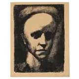 Self-Portrait with Cap by Georges Rouault, Lithograph, sold Feb 2023