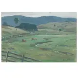 North Carolina by Eliot Candee Clark, Watercolor and gouache on paper, sold Feb 2023