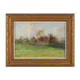 Spring Landscape by Walter A. Clark, Oil on canvas (lined), sold Feb 2023
