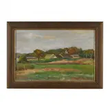 Farm Scene by David Silvette, Oil on canvas, sold Feb 2023