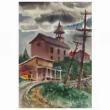 Mount Clifton, Virginia by Henry Jay MacMillan, Watercolor on paper, sold Feb 2023