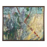 Sapling and Seed Pods at Morgan Creek by Betty Bell, Oil on canvas, sold Feb 2023