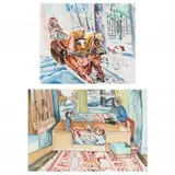 Two Original Paintings by Betty Bell, Both watercolor on paper; the first titled, sold Feb 2023