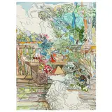April's Garden by Betty Bell, Watercolor and ink on paper, sold Feb 2023