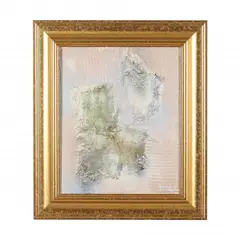 Untitled by László Dús, Mixed media on canvas with collage, sold Feb 2023