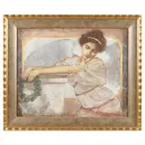 Supplication by Richard Franklin, Giclée and serigraph on canvas, sold Feb 2023