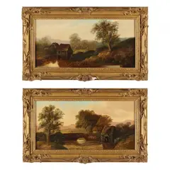 A Pair of Landscape Paintings by Charles Greville Morris, Oil on canvas (lined), sold Feb 2023