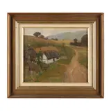 Village Lane with Cottage by Max Weyl, Oil on canvas, sold Feb 2023