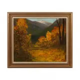 Colorado Aspens by David Stirling, Oil on board, sold Feb 2023