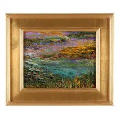 Pond Serenity by Thomas DeDecker, Oil on board, sold Feb 2023