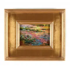 Pond Colors by Thomas DeDecker, Oil on board, sold Feb 2023