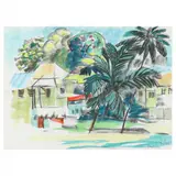 Barbados by Alan Caiger-Smith, Watercolor and gouache on paper, sold Feb 2023