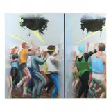 Tribal Dance - Winter Solstice by Maud Gatewood, Acrylic on canvas, sold Jan 2023