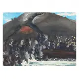 Anak Krakatoa by Maud Gatewood, Watercolor on paper, sold Jan 2023