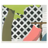 Spots, Lattice Porch by Maud Gatewood, Serigraph in colors, sold Jan 2023