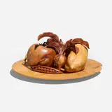 Still Life of Vegetables by Michelle Holzapfel, 1983, maple burl, cherry burl, ebony, grapevine, spalted maple, sold Jan 2026