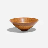 Bowl #329 by Mike Shuler, 1987, lacewood, sold Jan 2026
