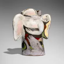 Blue Creek by Rudy Autio, 1987, hand-built glazed stoneware, sold Jan 2026