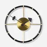 Steering Wheel clock, model 4756 by George Nelson & Associates, 1949, brass, enameled steel, enameled aluminum, vinyl, sold Jul 2022