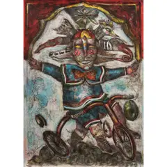 Untitled by Alejandro Colunga, lithograph in colors, sold Jul 2025
