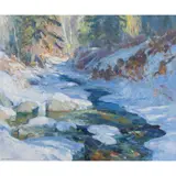 Winter Brook by Kevin MacPherson, oil on canvas board, sold Jul 2025