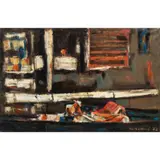 Venetian Siesta by Ralph Chessé, 1962, oil on canvas, sold Jul 2025