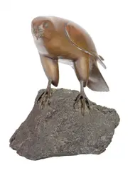 Hawk by Howard Wheatley Allen, 1992, bronze sculpture, sold Jul 2025