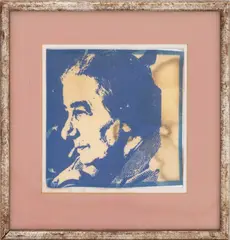 Golda Meir by Andy Warhol, 1973, Screenprint in Blue on Felt, sold Oct 2026