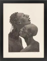 Hoder III" [Heads] by Peter Esdaile, 1976, Engraving in Colors, sold Oct 2026