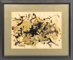 Abstract Composition by Gino Hollander, Mixed Media on Paper, sold Sep 2026