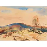 Untitled (Desert Foothills) by Carl Gaertner, watercolor, sold Jul 2025