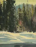 Untitled by Peter Maxwell Ewart, oil on canvas, sold Jul 2025