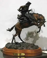 Tripped Up by James Regimbal, 1987, bronze sculpture, sold Jul 2025