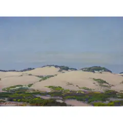Sand Dunes (Sketch) by Henry Joseph Breuer, 1917, oil on board, sold Aug 2025