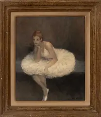 Seated Ballerina by Ben Lassen, 1965, Oil on Canvas, sold Sep 2026