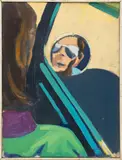 Journey to JFK: Me on the Passenger Side as Usual (Third Person Self-Portrait) by Daniel W. Freeman, 1975, Oil on Canvas, sold Sep 2026
