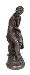 Untitled by Mathurin Moreau, Bronze Sculpture of a Seated Woman, sold Sep 2026