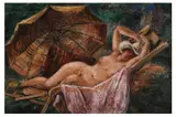 Untitled by Harry Bloomfield, oil on canvas, offered Aug 2021