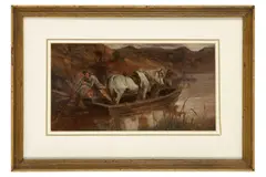 Untitled by John Alfred Wheeler, oil on board, offered Aug 2021