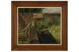 Untitled by Bernard Adams, 1954, oil on board, offered Aug 2021